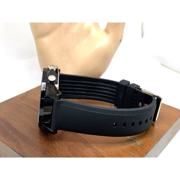 Armani Exchange Men's Watch AX1326 Quartz Chronograph Black Rubber Strap 44mm - Picture 9 of 14